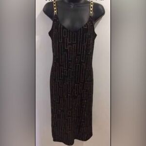 Alago Black Geometric Pattern Dress size 10